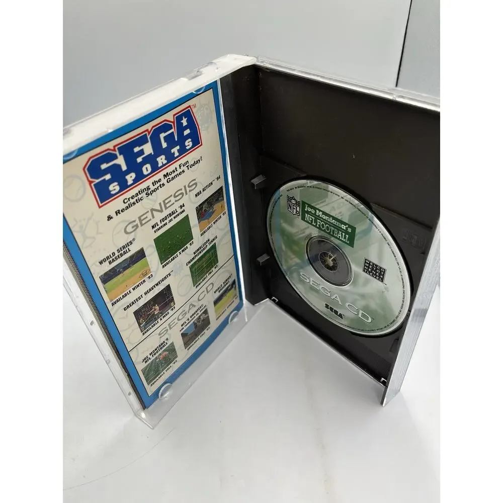 Joe Montana's NFL Football (Sega CD, 1993) Complete In Box